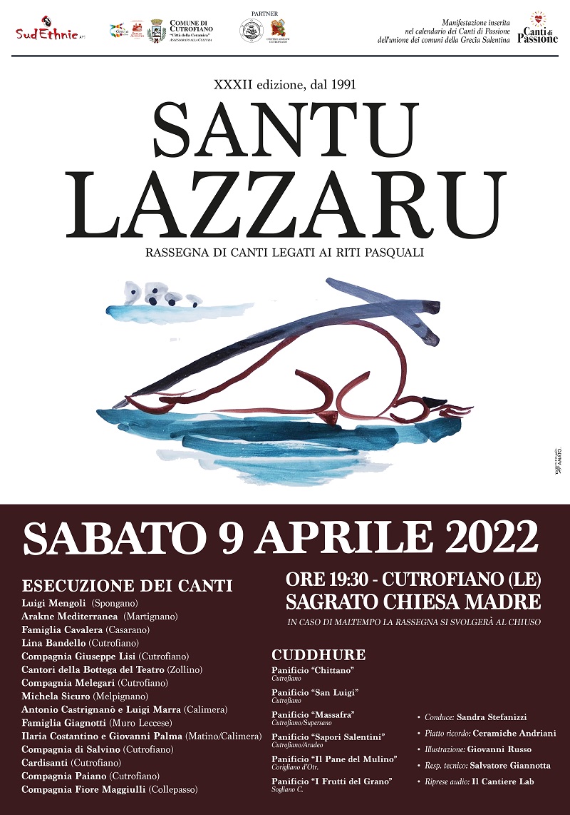 SABATO 09 APRILE 2022: XXXII EDIZIONE SANTU LAZZARU