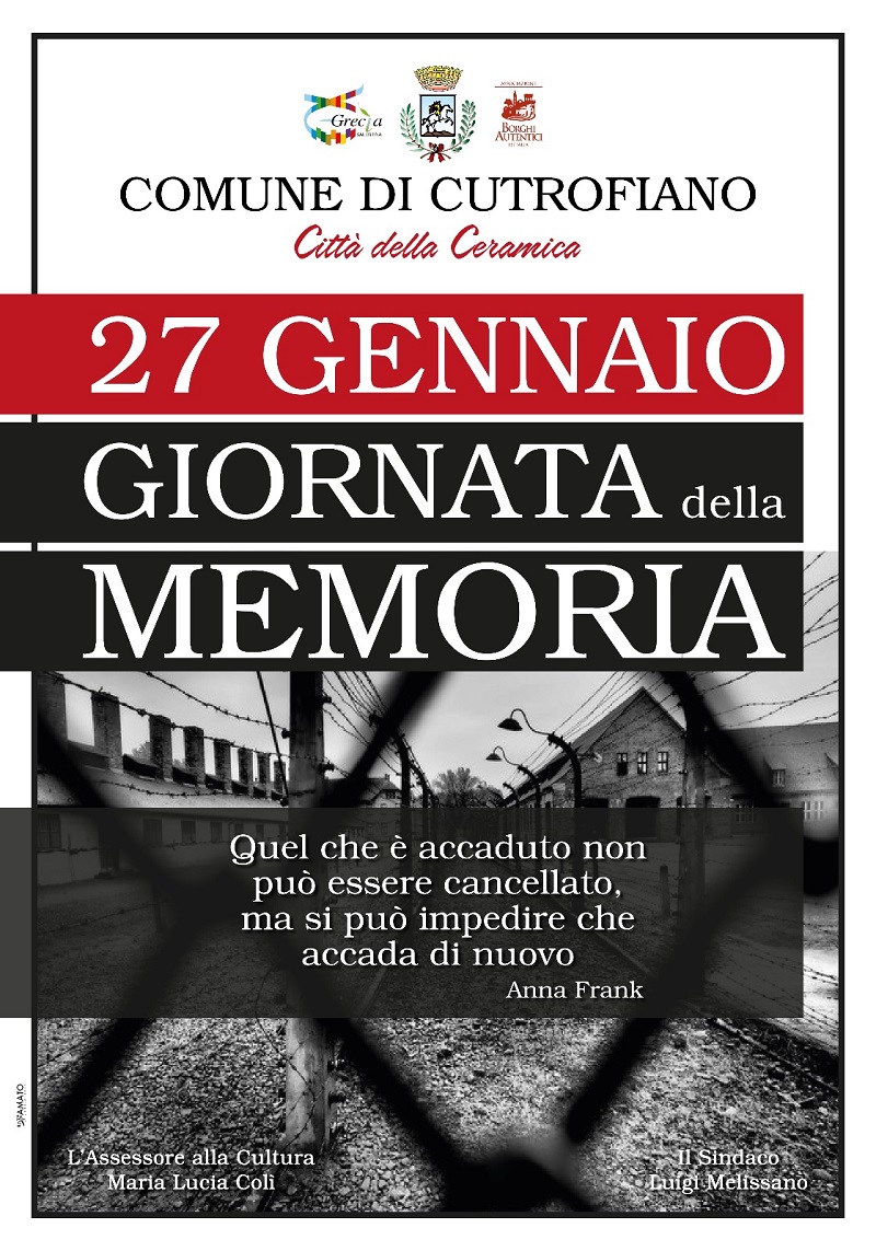 27 GENNAIO 2023: GIORNATA DELLA MEMORIA